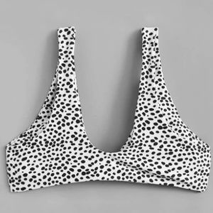 SHEIN Dalmation Print Bikini Top